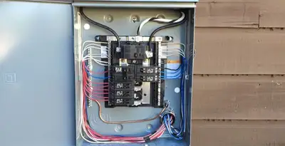 electrical panel upgrade service featuring newly installed electrical panel wired by licensed electricians in Wilmington, NC
