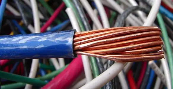 electrical wiring services showing exposed copper conductors and cable preparation in Wilmington, NC