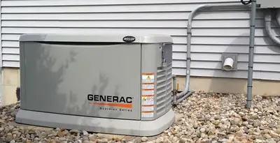 generator installation service featuring outdoor standby generator setup by licensed electricians in Wilmington, NC