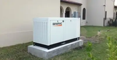 generator installation service showing standby generator professionally installed for residential power backup in Wilmington, NC