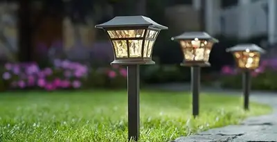 landscape lighting installation services with professionally installed pathway lights in Wilmington, NC