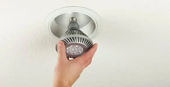 lighting installation service featuring recessed ceiling light installed by licensed professionals in Wilmington, NC