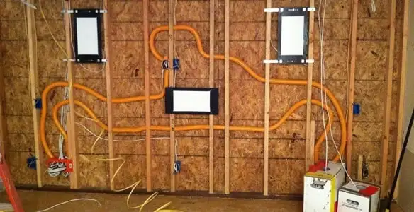 new construction wiring project displaying complete electrical system layout installed by professionals in Wilmington, NC