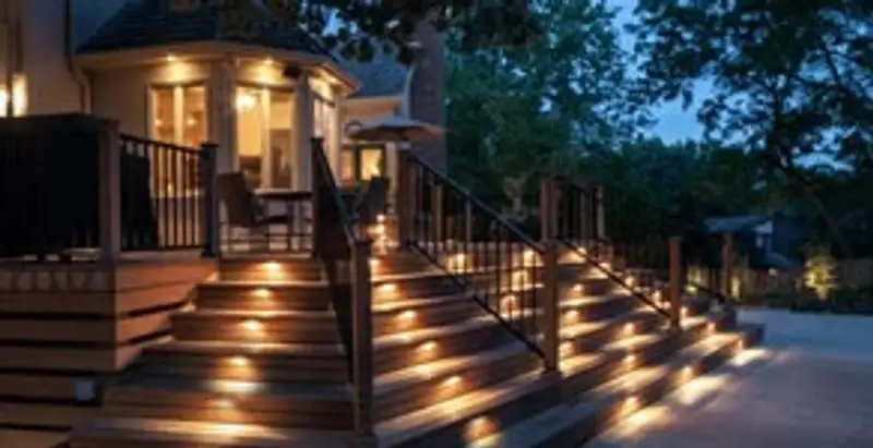 Residential electrician installing outdoor lighting for home safety in Wilmington, NC