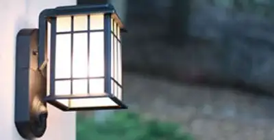 security light installation services with professionally mounted exterior wall light in Wilmington, NC