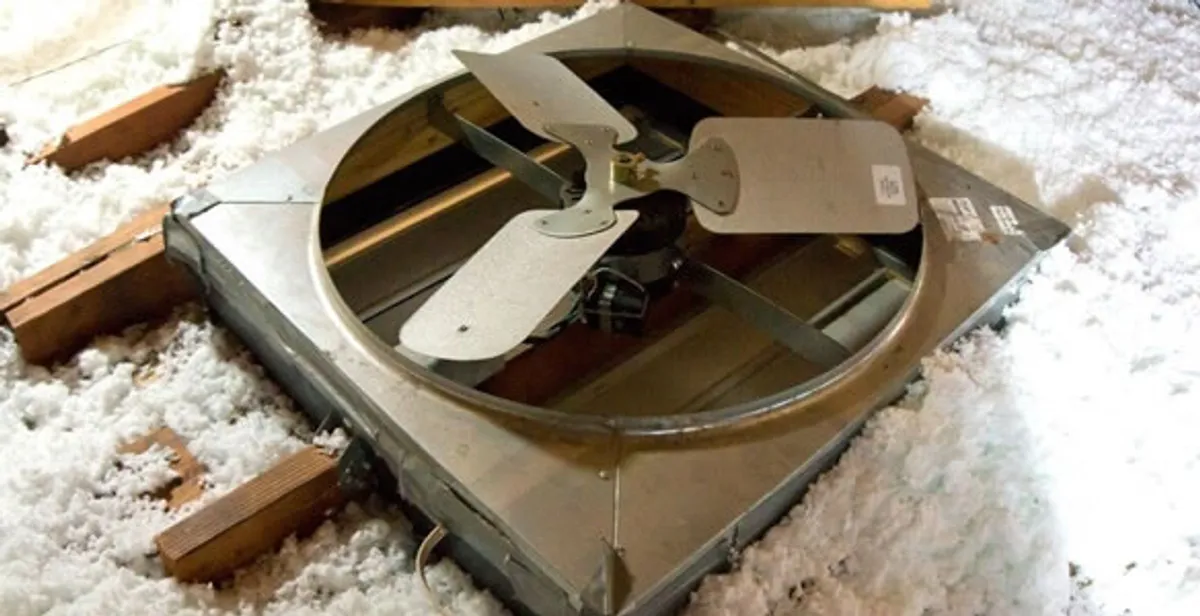 whole house fan installation services with attic-mounted ventilation unit in Wilmington, NC