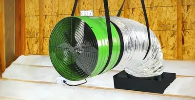 whole house fan installation services with professionally mounted ventilation fan system in Wilmington, NC
